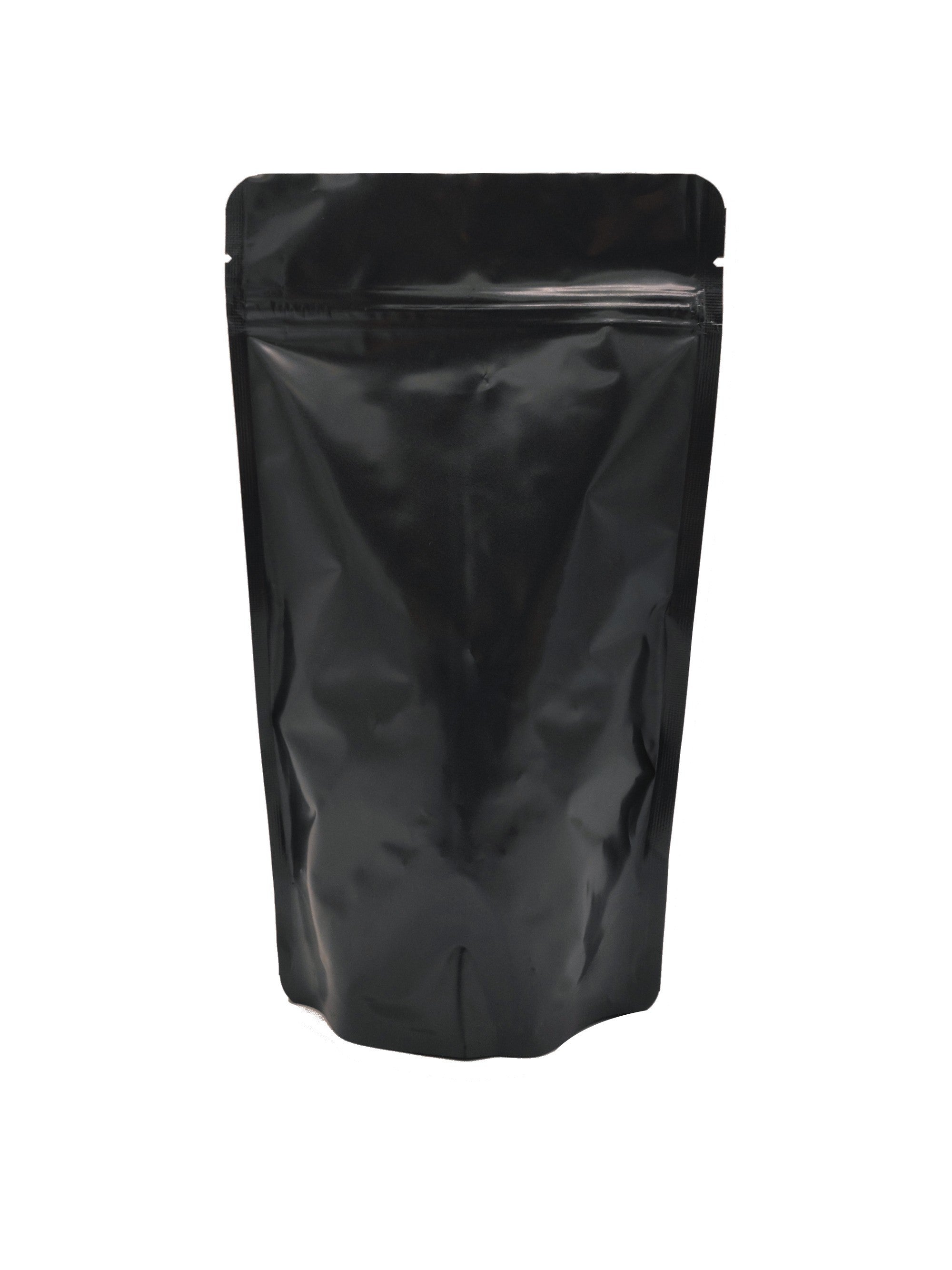Black Aluminium Foil Matt Stand Up Pouch with Zip Lock