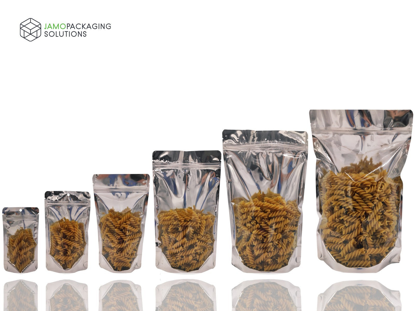 Mylar One Side Transparent Stand Up Pouch with Zip Lock