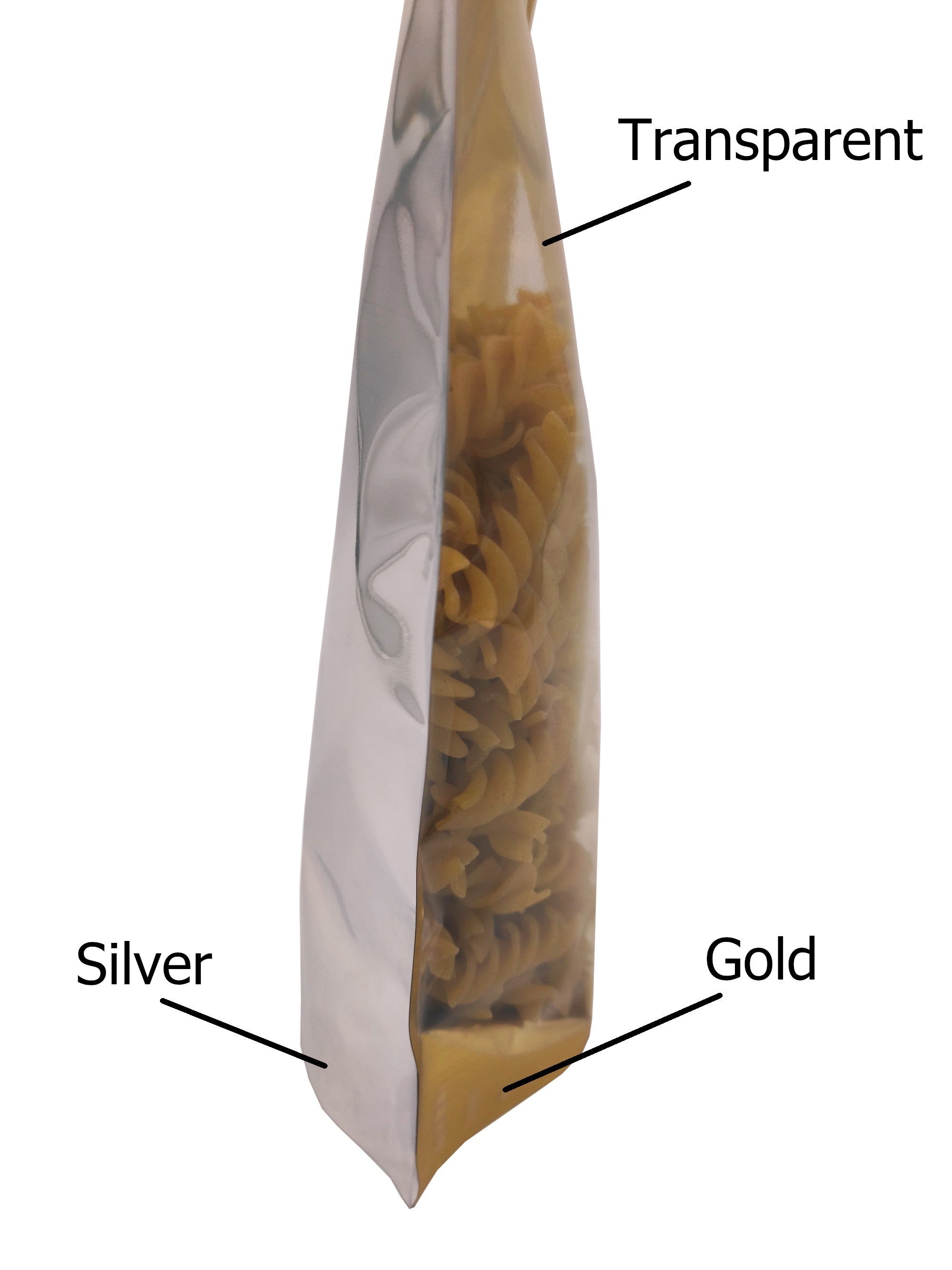 Mylar One Side Transparent Stand Up Pouch with Zip Lock