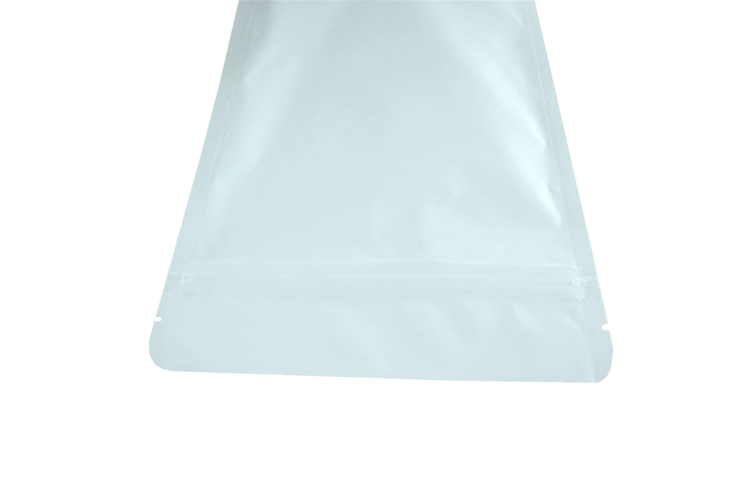 White Aluminium Foil Matt Stand Up Pouch with Zip Lock