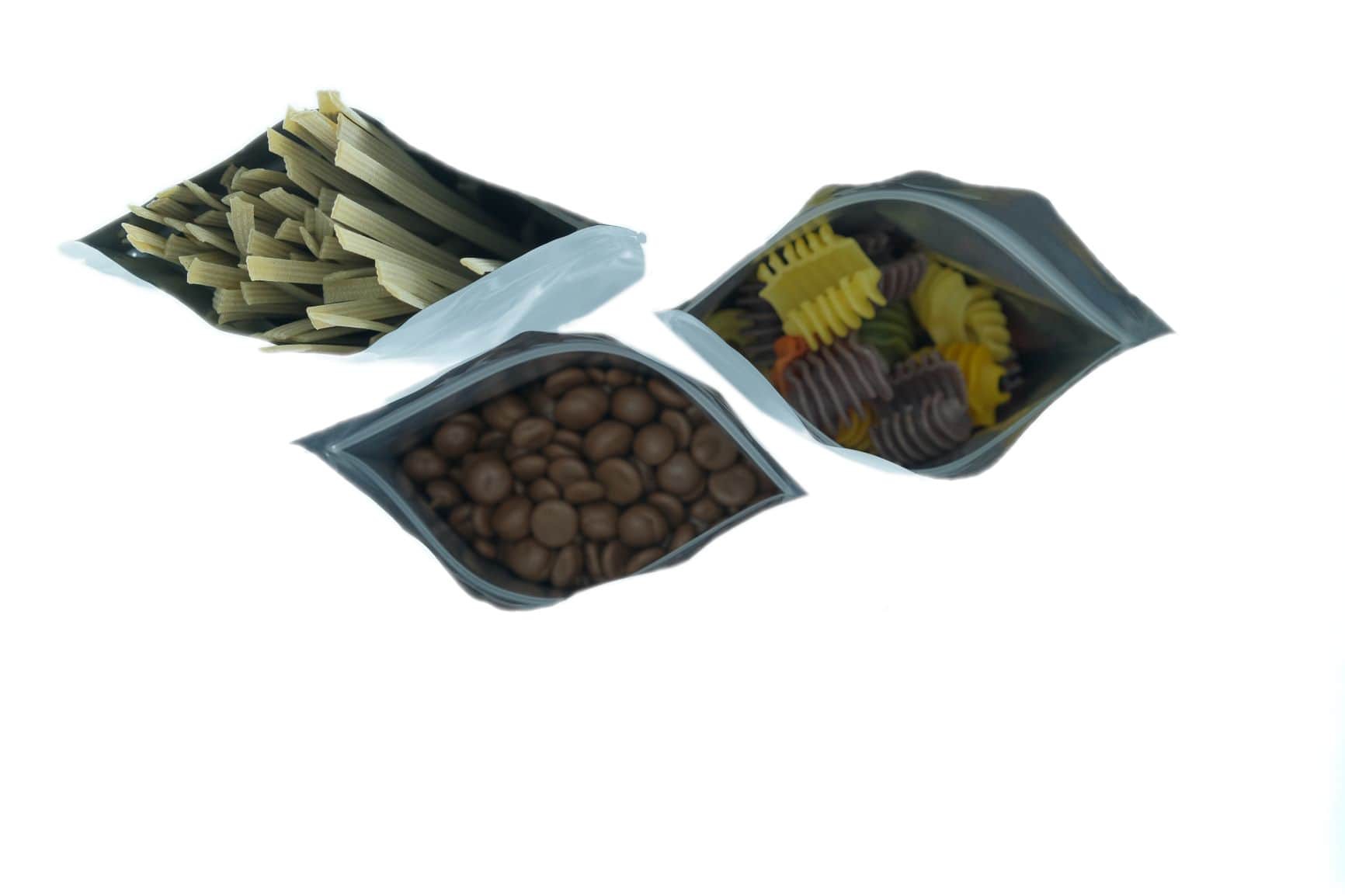 Silver Aluminium Foil Stand Up Pouch with Zip Lock