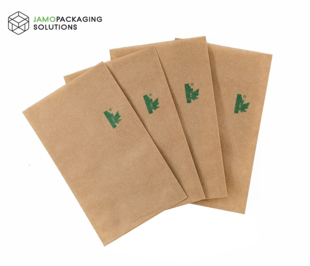 Fully Biodegradable Kraft Paper Flat Pouch