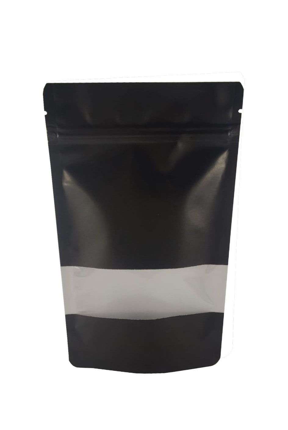 Black Kraft Paper Window Stand Up Sealable Pouch with Zip Lock