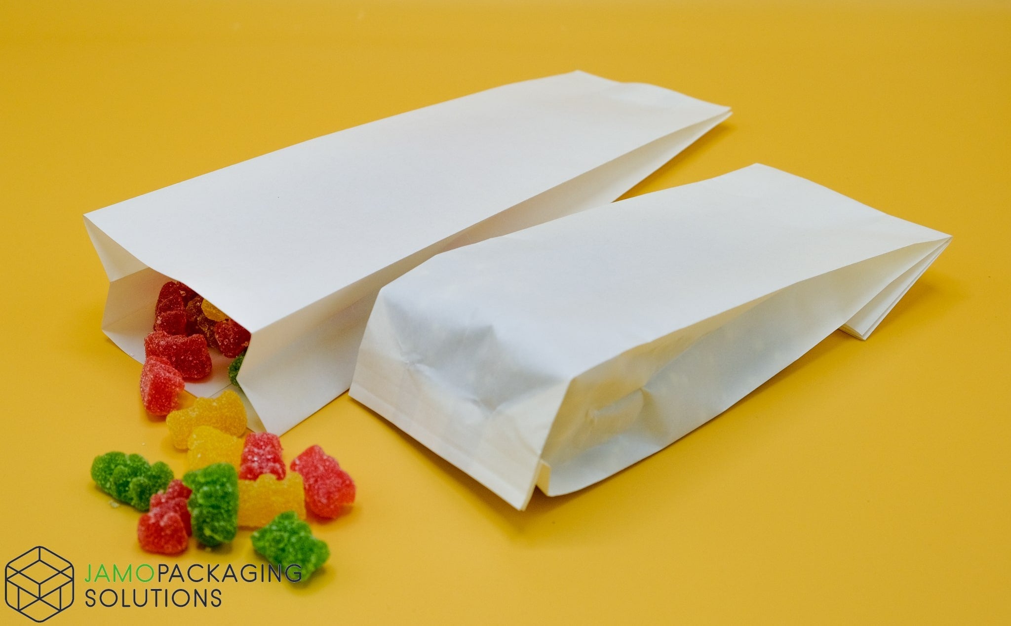 White Paper Recyclable Side Gusset Pouch