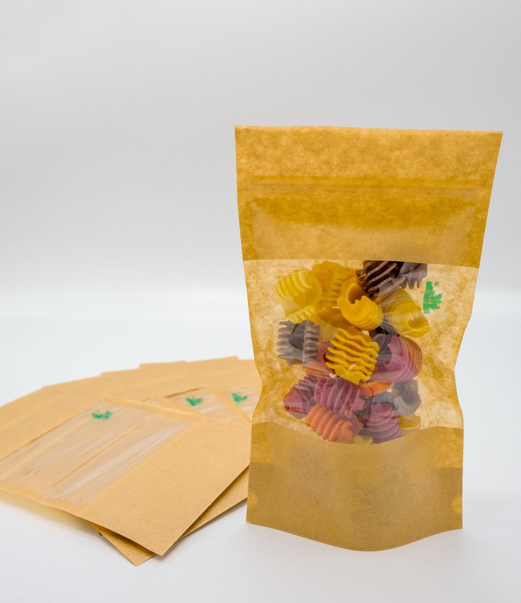 Transparent Window Fully Biodegradable Stand Up Pouch with Zip Lock