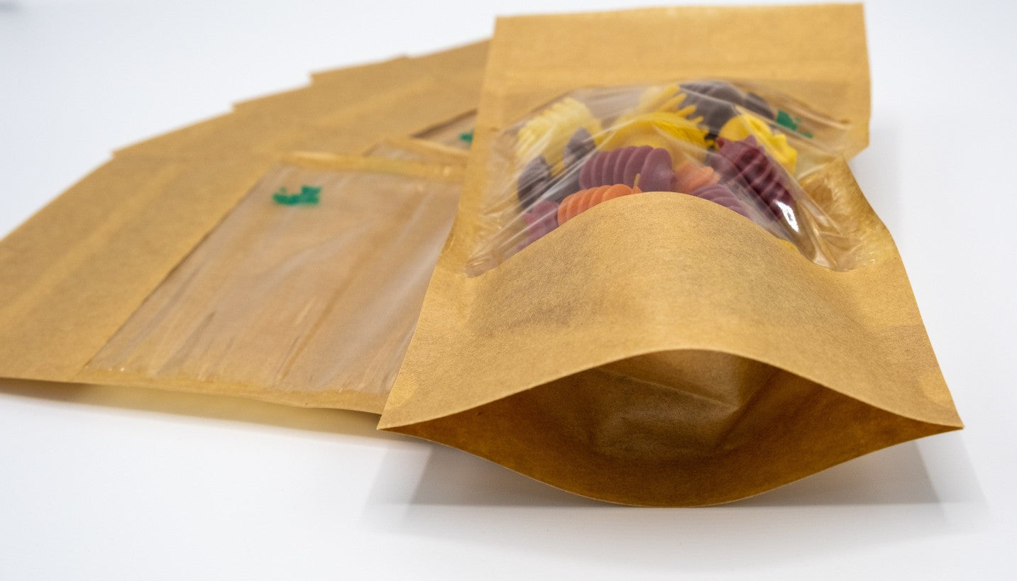 Transparent Window Fully Biodegradable Stand Up Pouch with Zip Lock