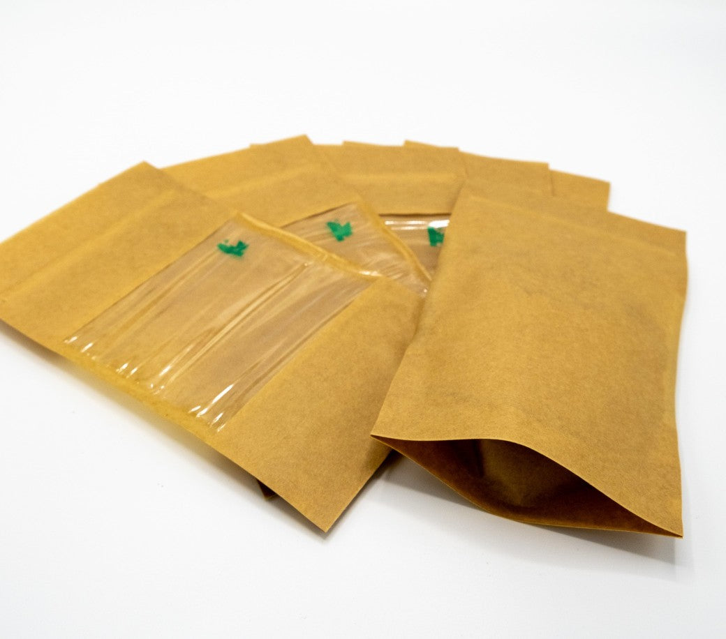 Transparent Window Fully Biodegradable Stand Up Pouch with Zip Lock