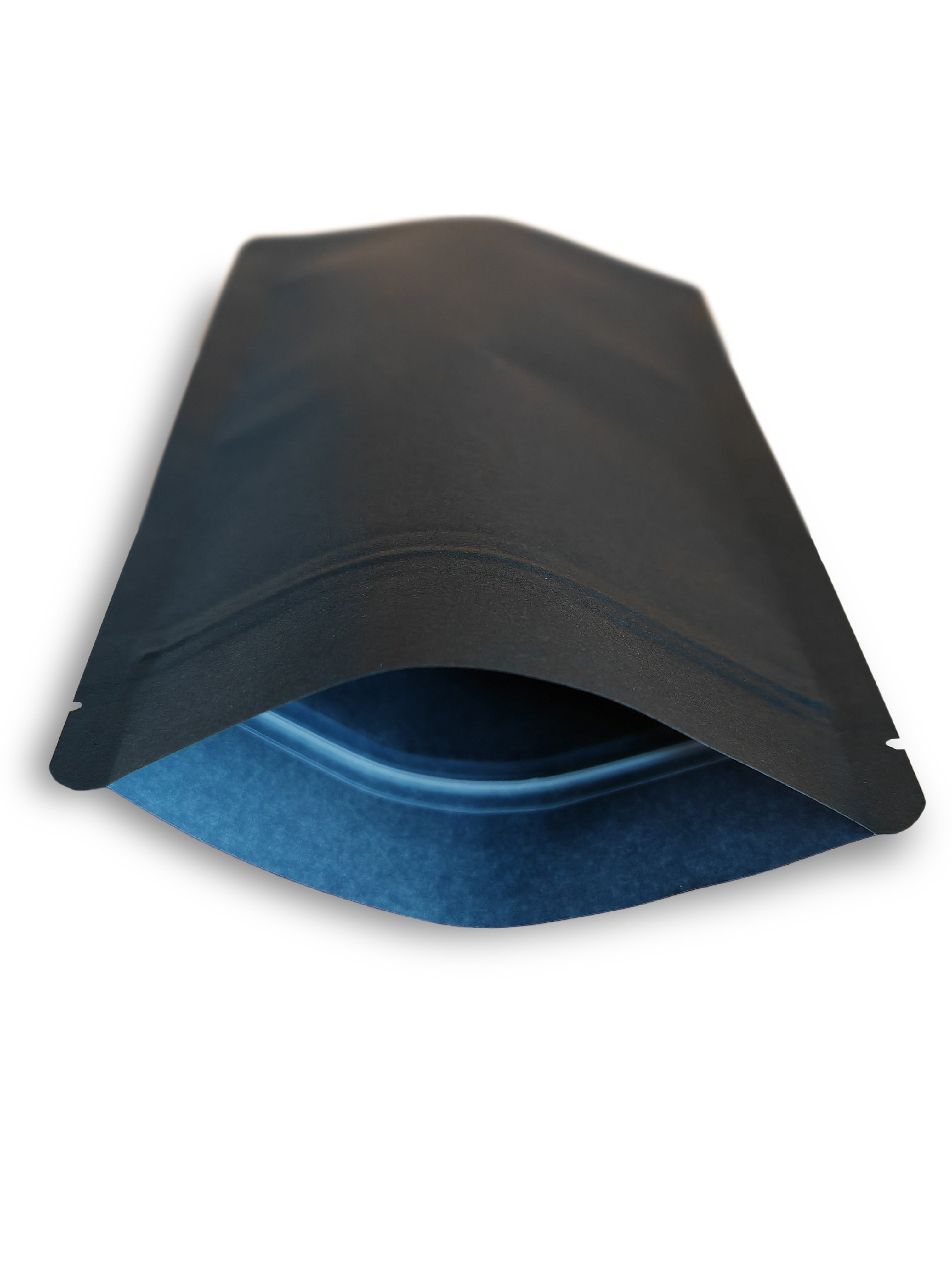 Black Matt Fully Biodegradable Stand Up Pouch With Zip Lock