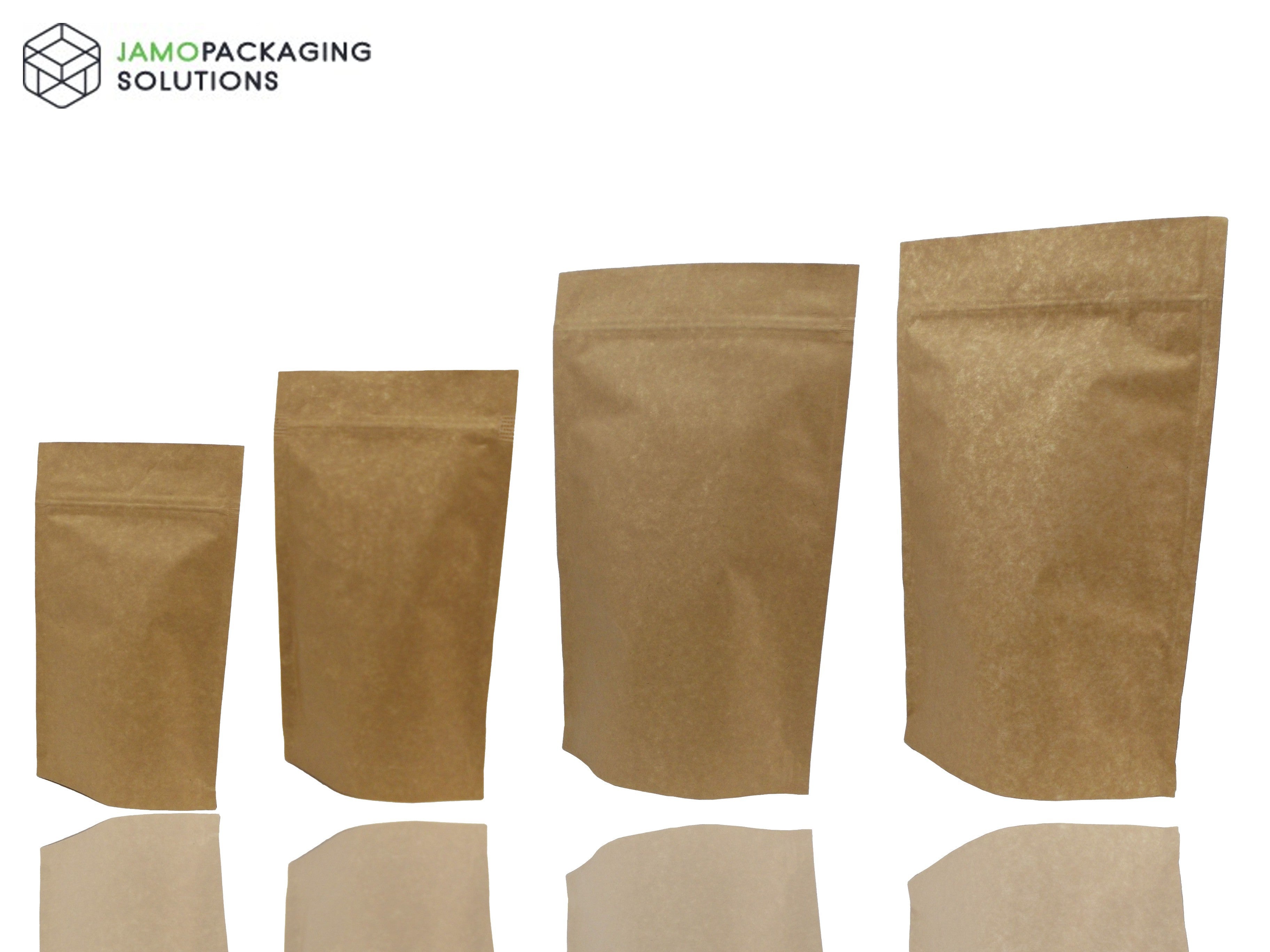 Extra Thick Kraft Paper Aluminium Stand Up Pouch with Zip Lock