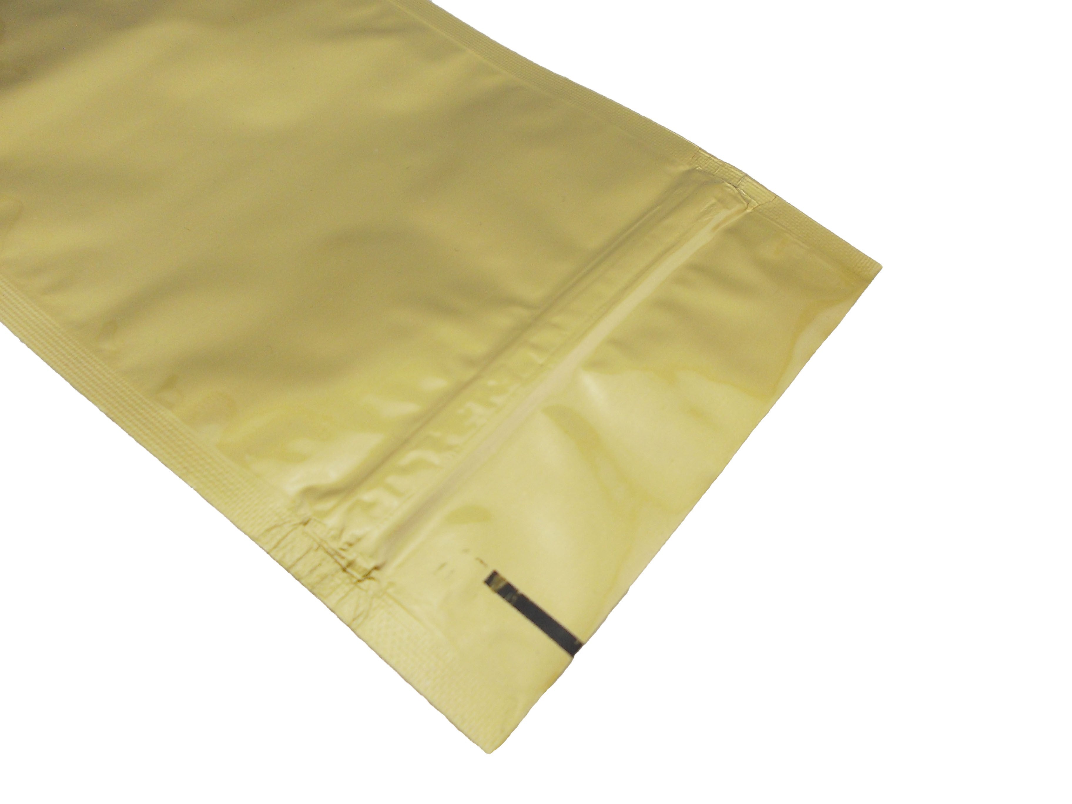 STAND UP ALUMINIUM POUCH-GOLDEN/ HEAT SEAL /ZIP LOCK 250 500 1000 ml/FOOD GRADE