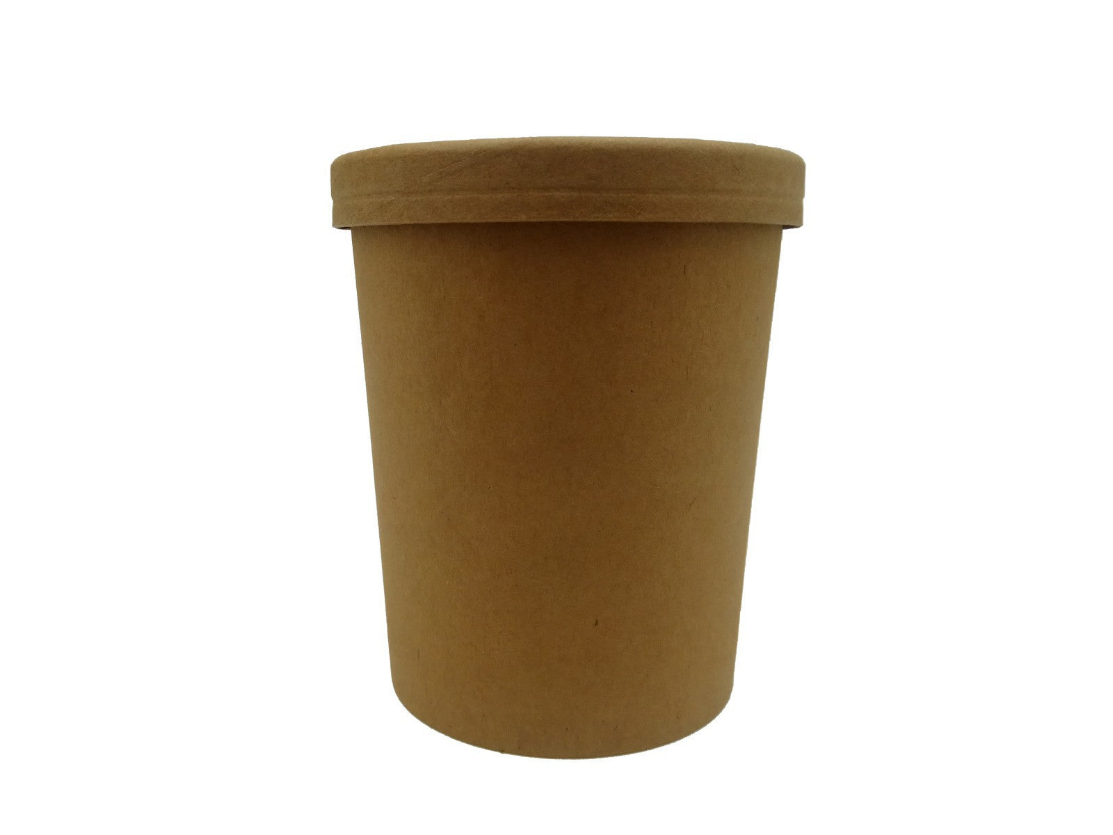 Kraft Paper Eco Soup Cup with Vented Lid Takeaway Hot Food Microwave