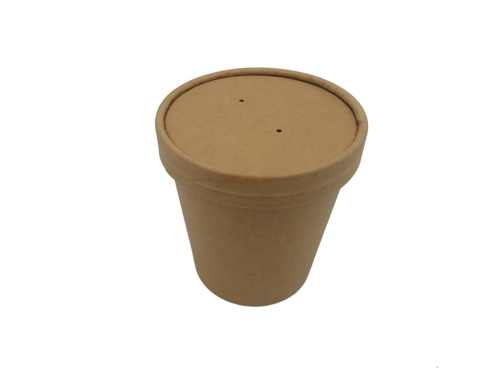 Kraft Paper Eco Soup Cup with Vented Lid Takeaway Hot Food Microwave