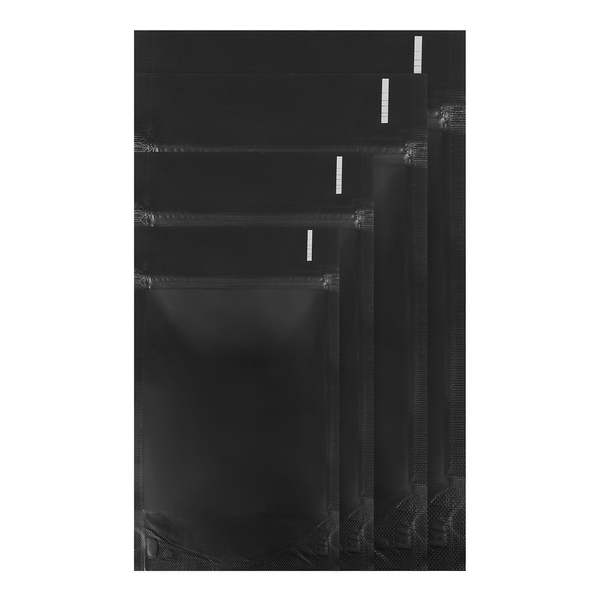 Black Matt Stand Up Pouch with Zip Lock