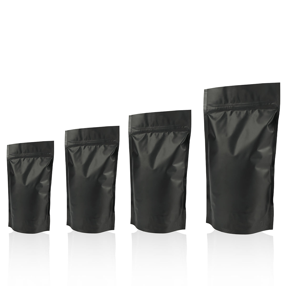 Black Matt Stand Up Pouch with Zip Lock