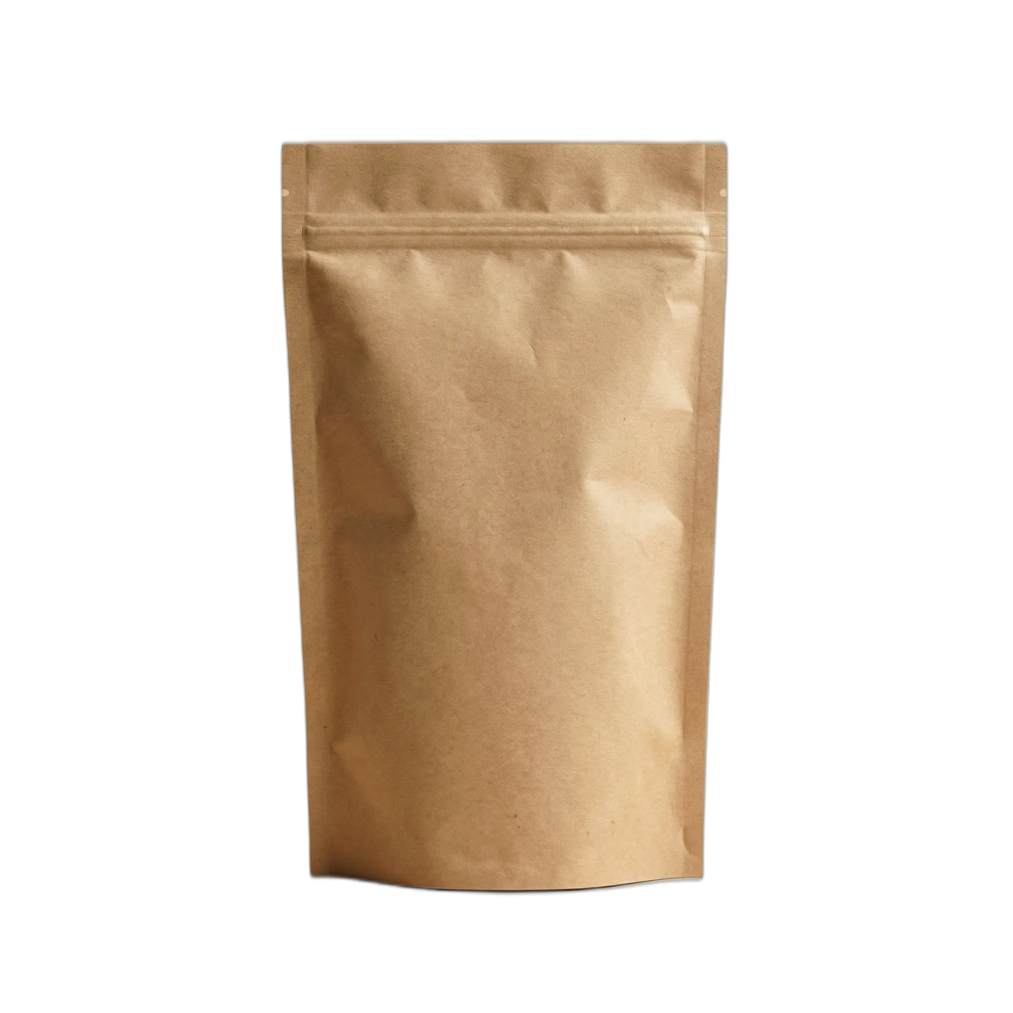Kraft Paper Fully Biodegradable Stand Up Pouch with Zip Lock