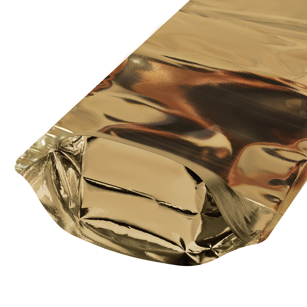 Gold One Side Transparent Stand Up Pouch with Zip Lock