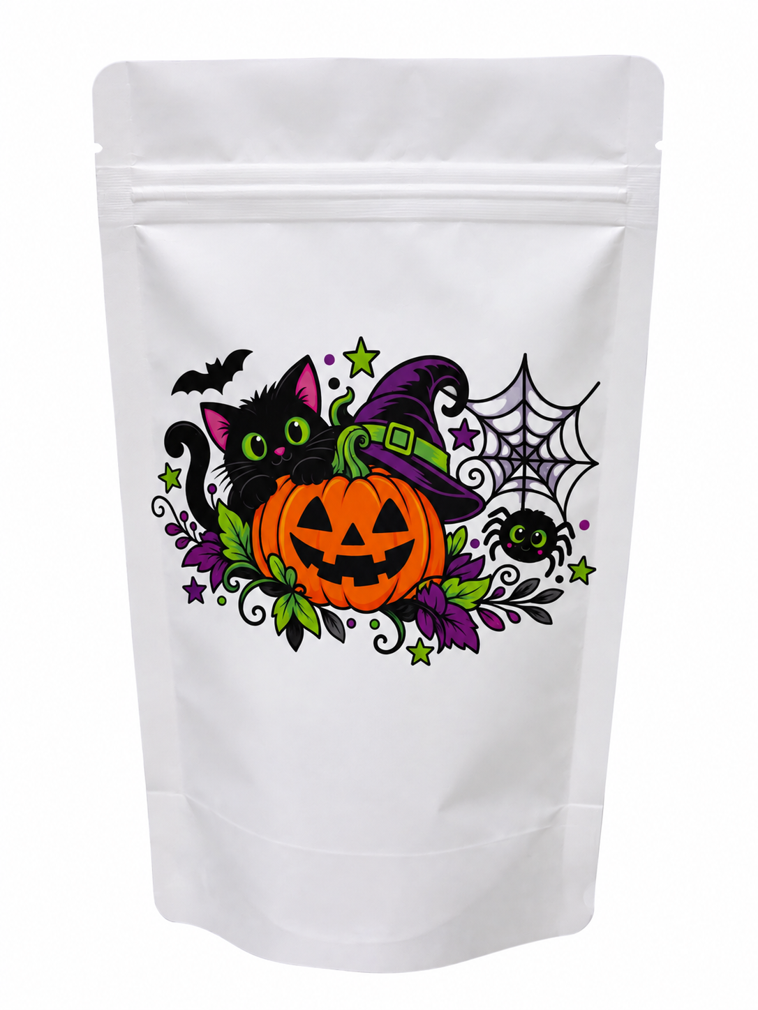 White Matt Fully Biodegradable Stand Up Pouch With Zip Lock