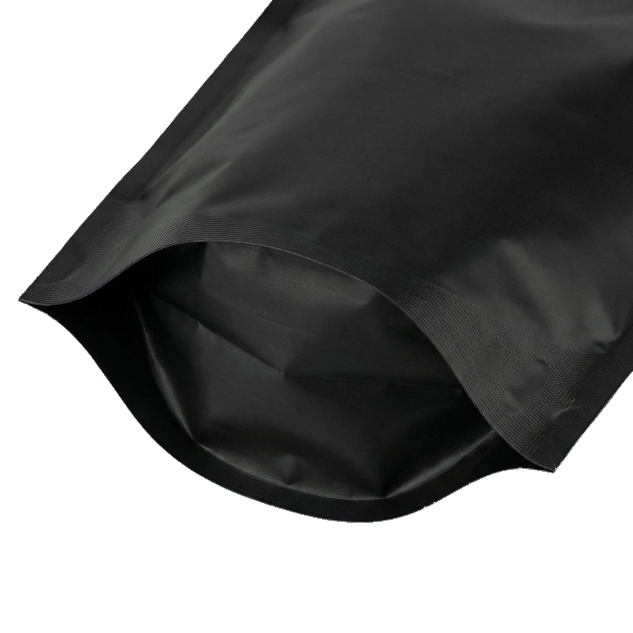 Black Matt Stand Up Pouch with Zip Lock