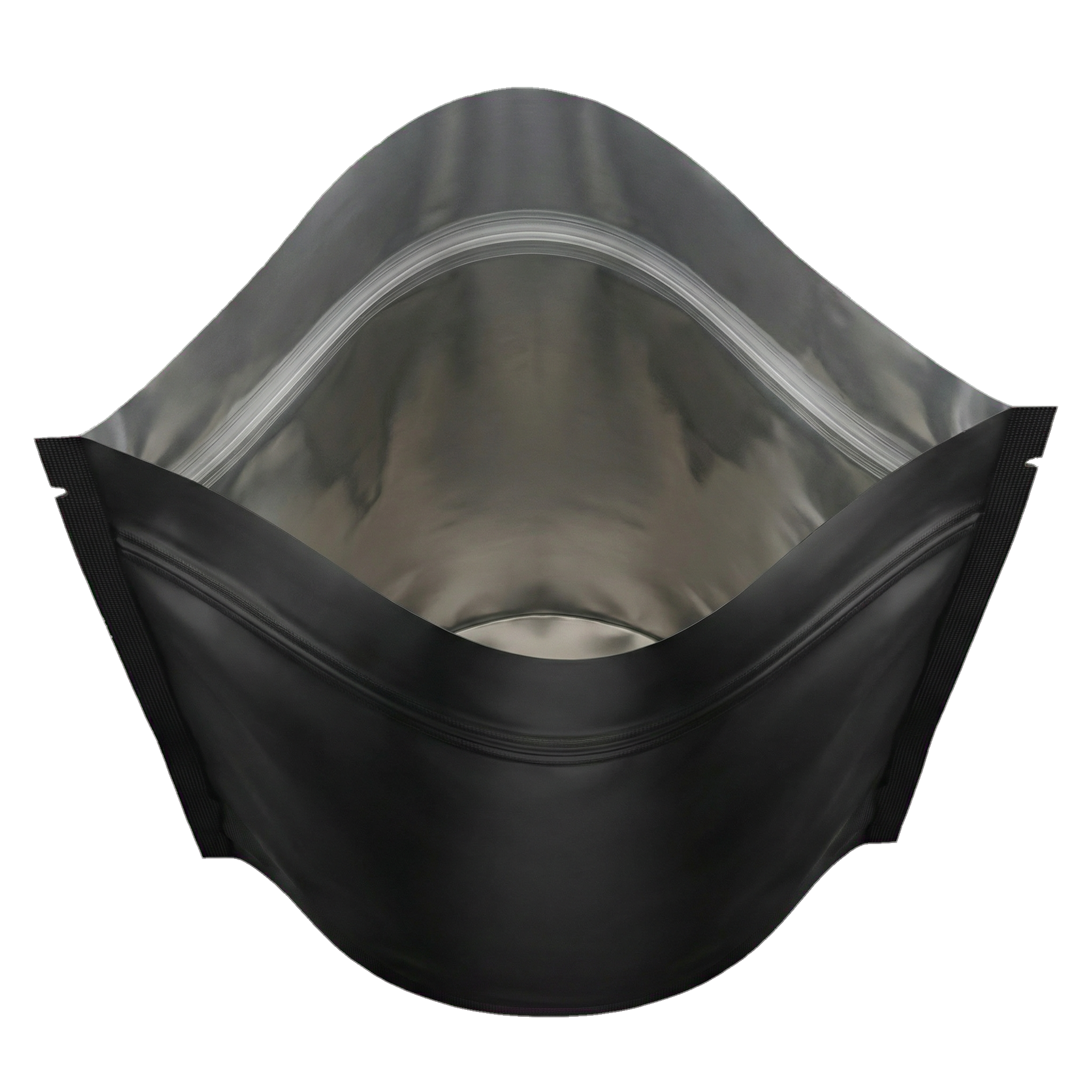 Black Matt Stand Up Pouch with Zip Lock