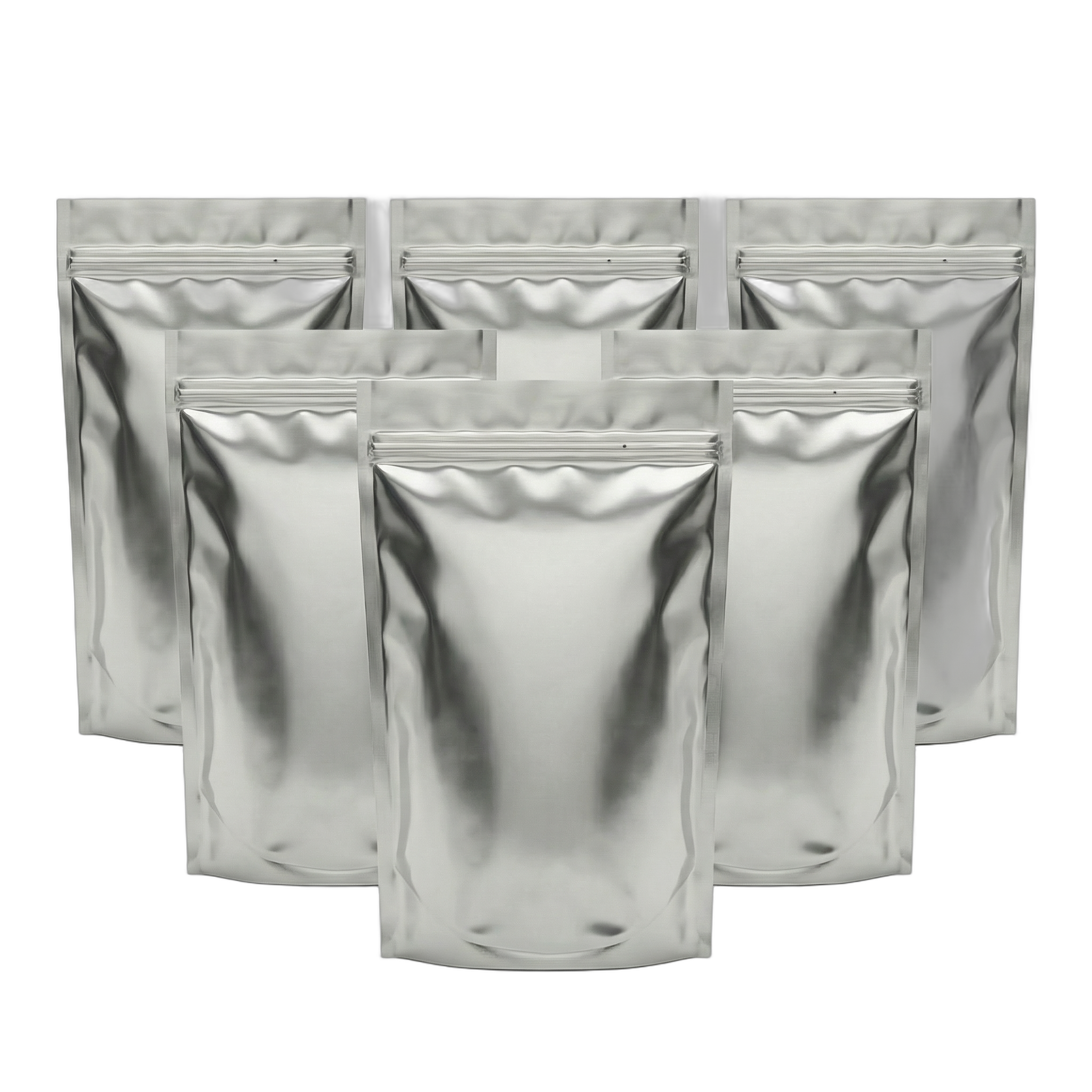 Silver Shine Stand Up Pouch with Zip Lock