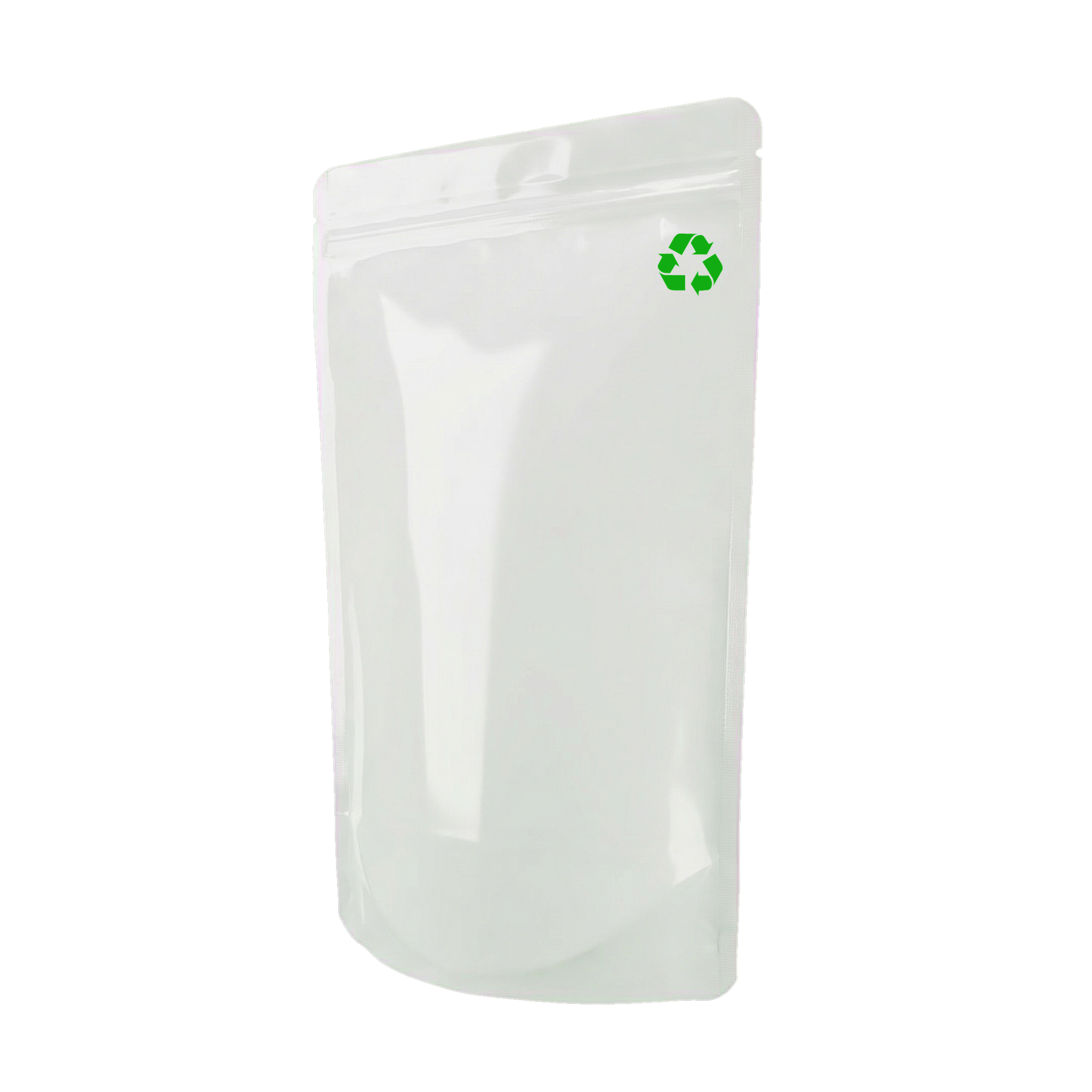 Recyclable White Stand Up Pouch With Zip Lock