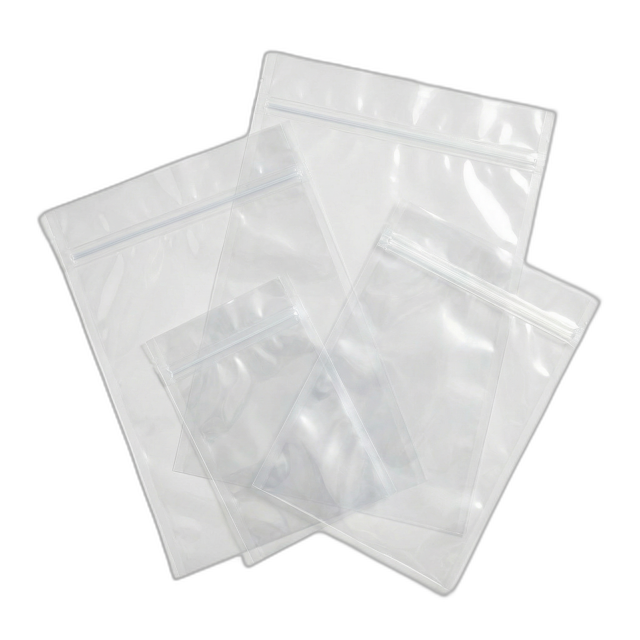 Transparent Flat Pouch with Zip Lock