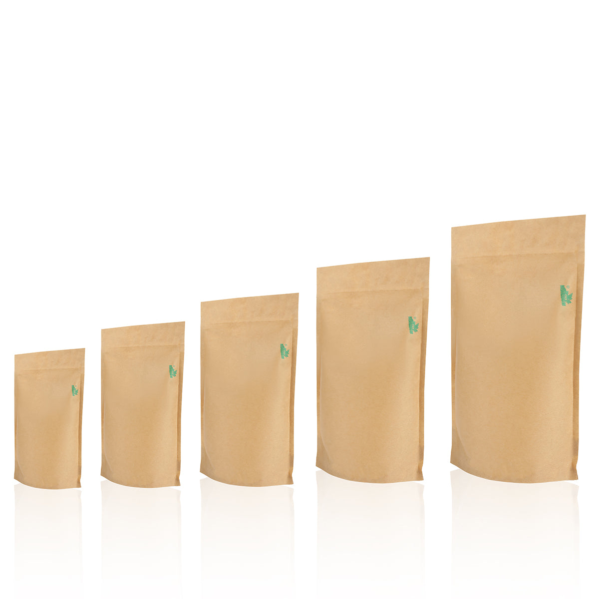 Kraft Paper Fully Biodegradable Stand Up Pouch with Zip Lock