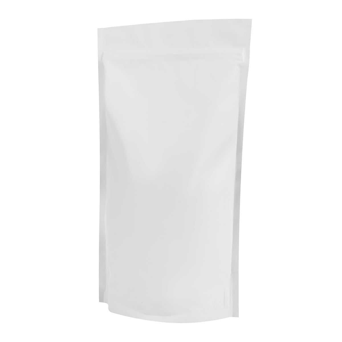 White Matt Stand Up Pouch with Zip Lock