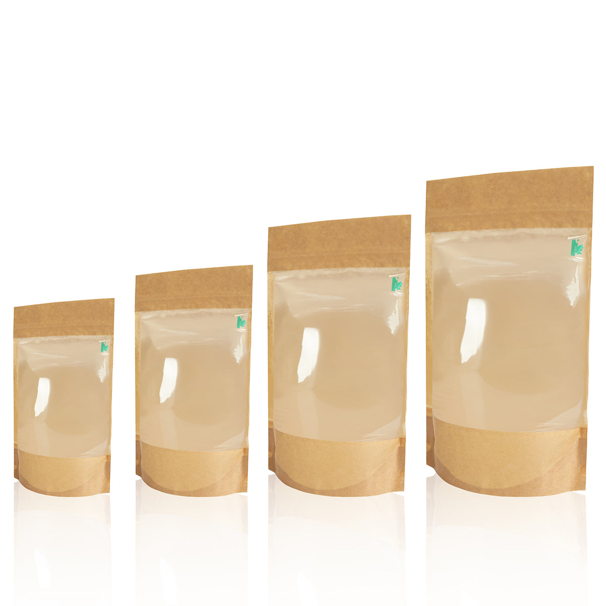 Window Fully Biodegradable Stand Up Pouch with Zip Lock