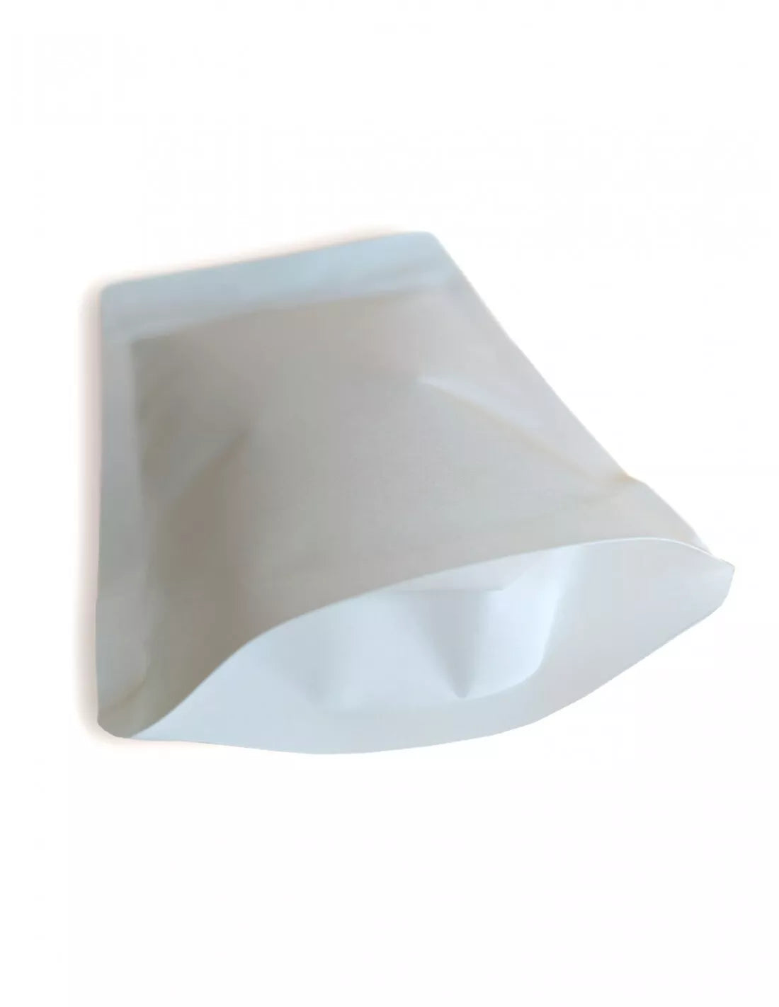 White Matt Fully Biodegradable Stand Up Pouch With Zip Lock