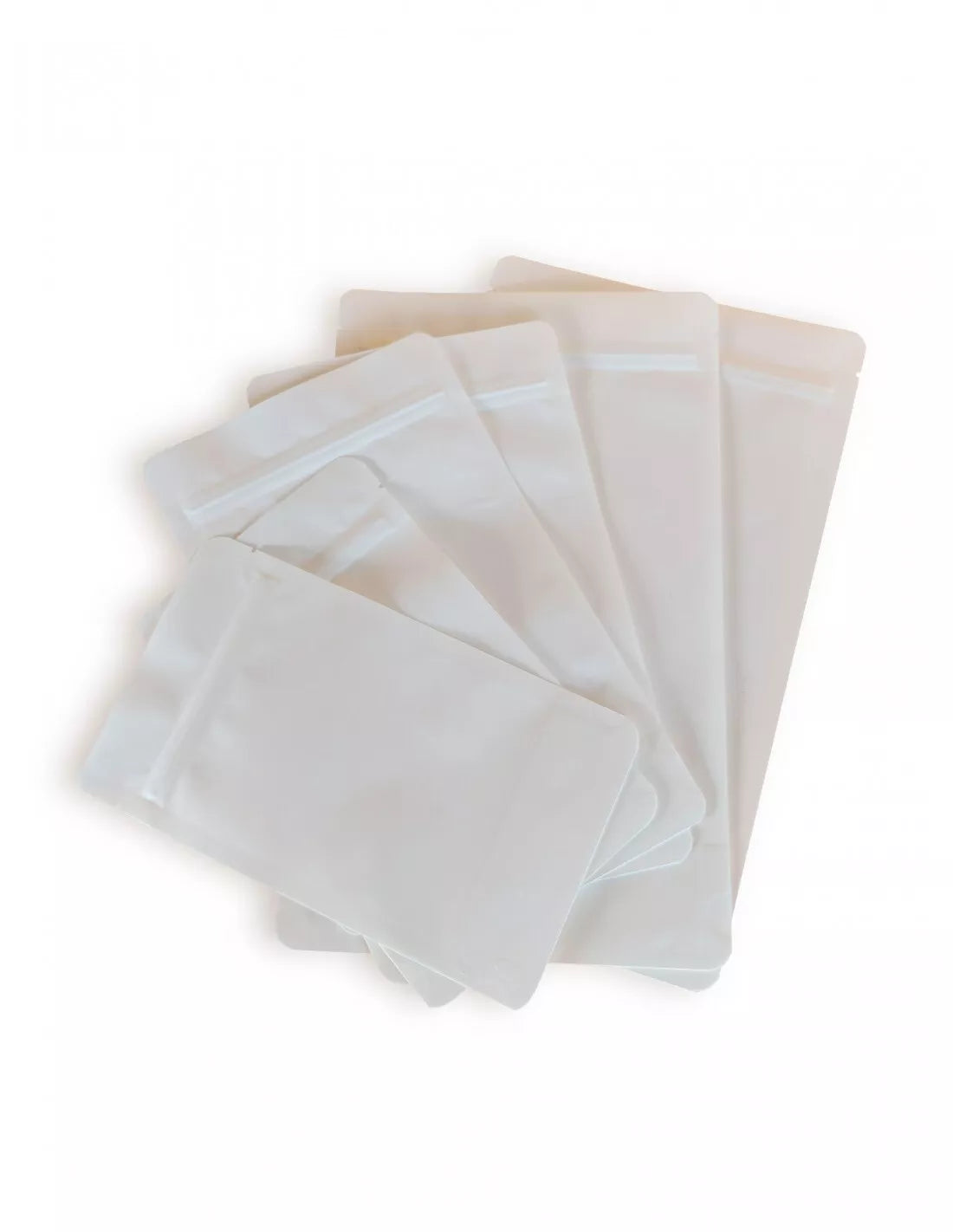 White Matt Fully Biodegradable Stand Up Pouch With Zip Lock