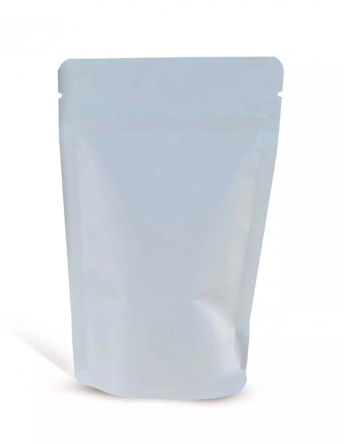 White Matt Fully Biodegradable Stand Up Pouch With Zip Lock