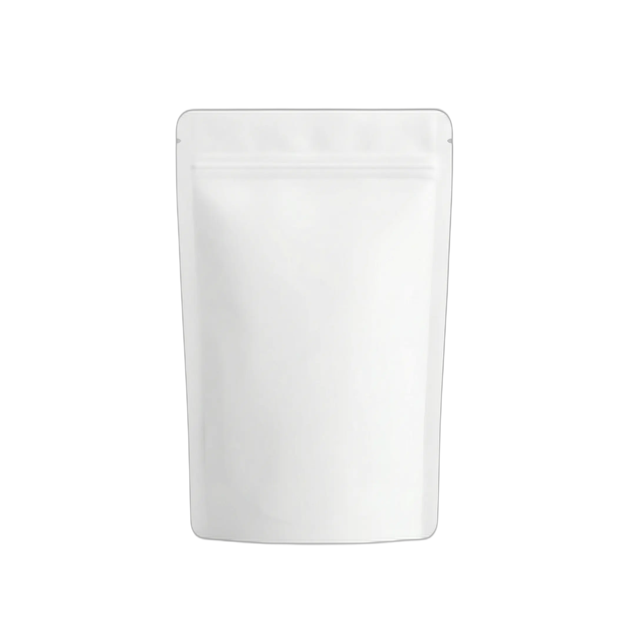 White Matt Fully Biodegradable Stand Up Pouch With Zip Lock