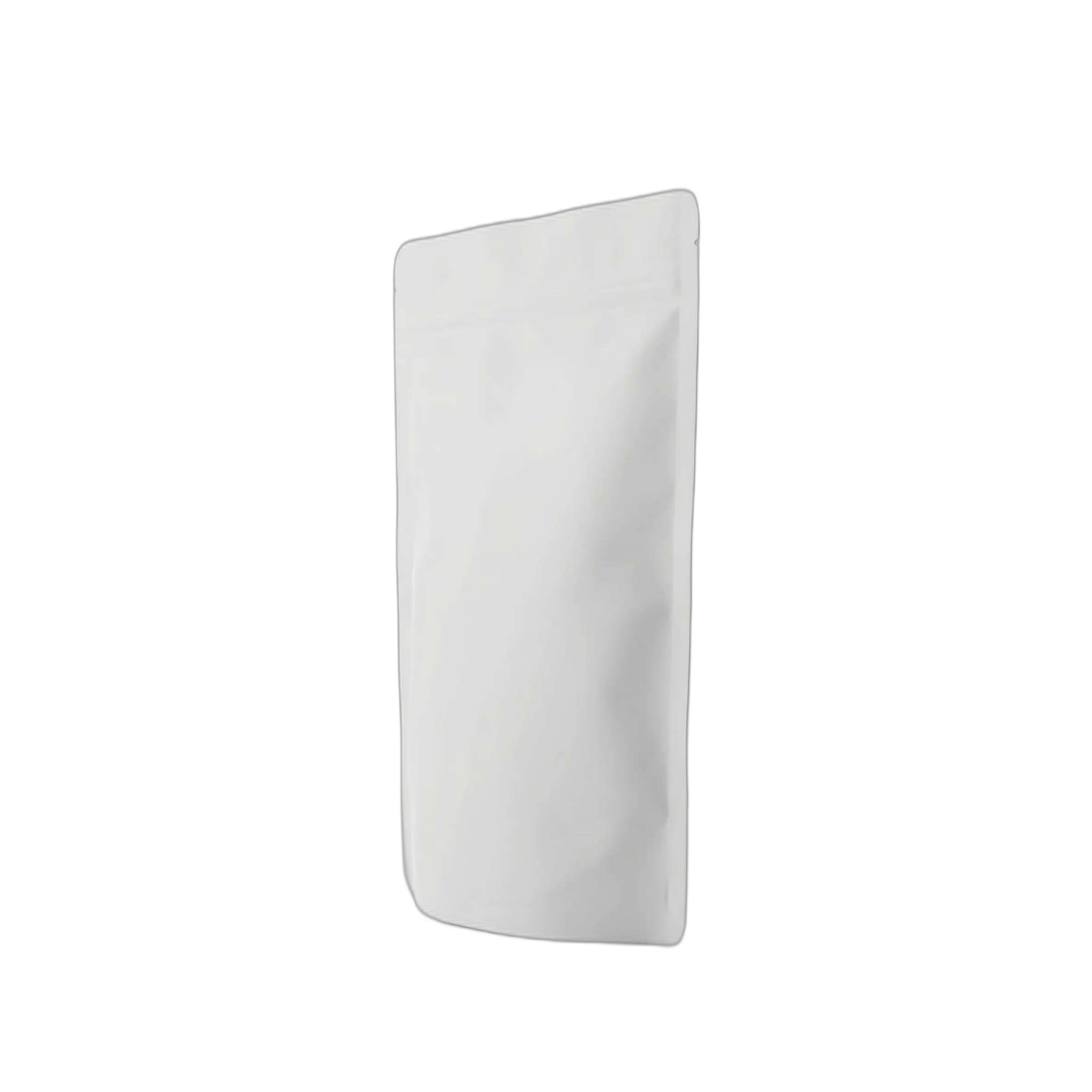 White Matt Fully Biodegradable Stand Up Pouch With Zip Lock
