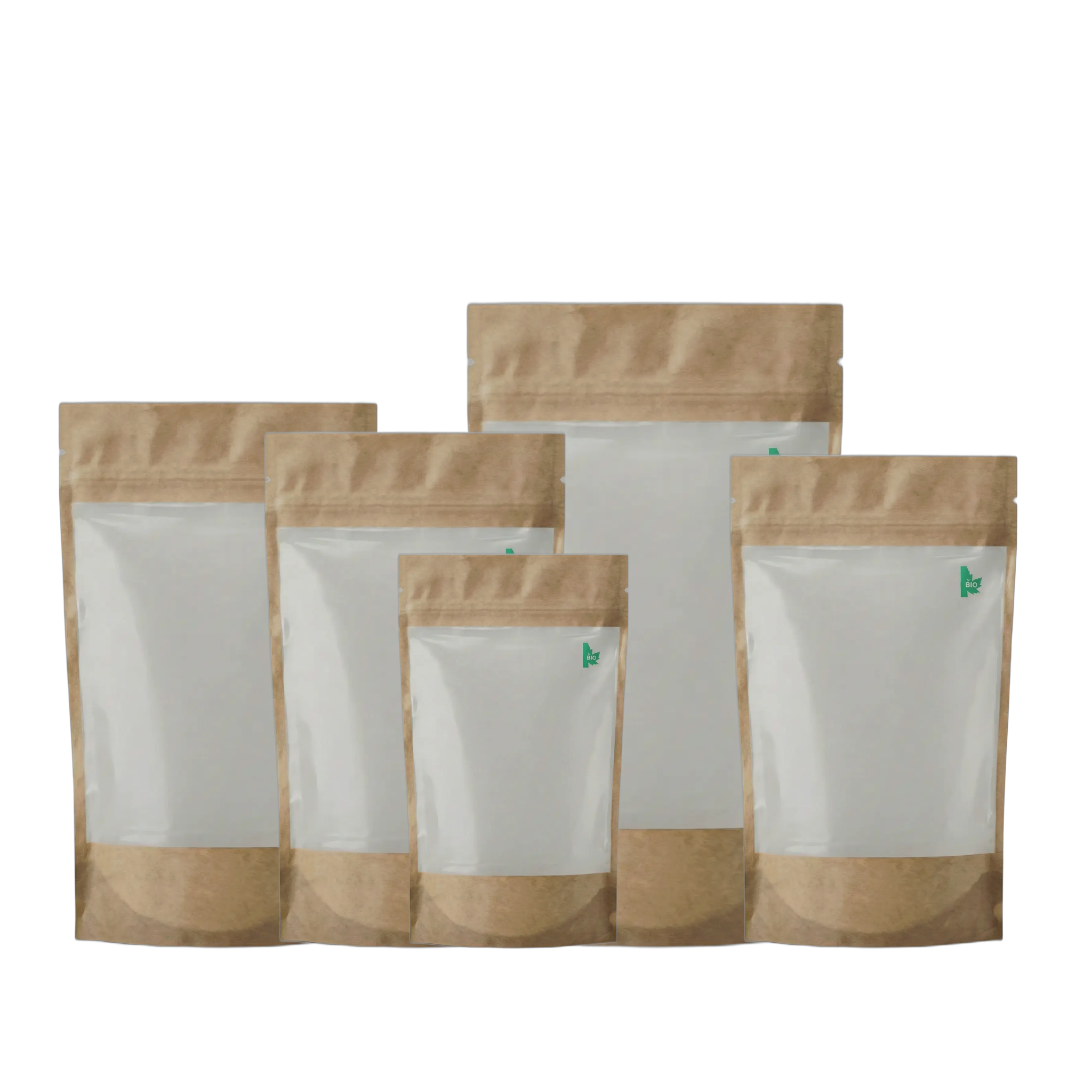 Window Fully Biodegradable Stand Up Pouch with Zip Lock