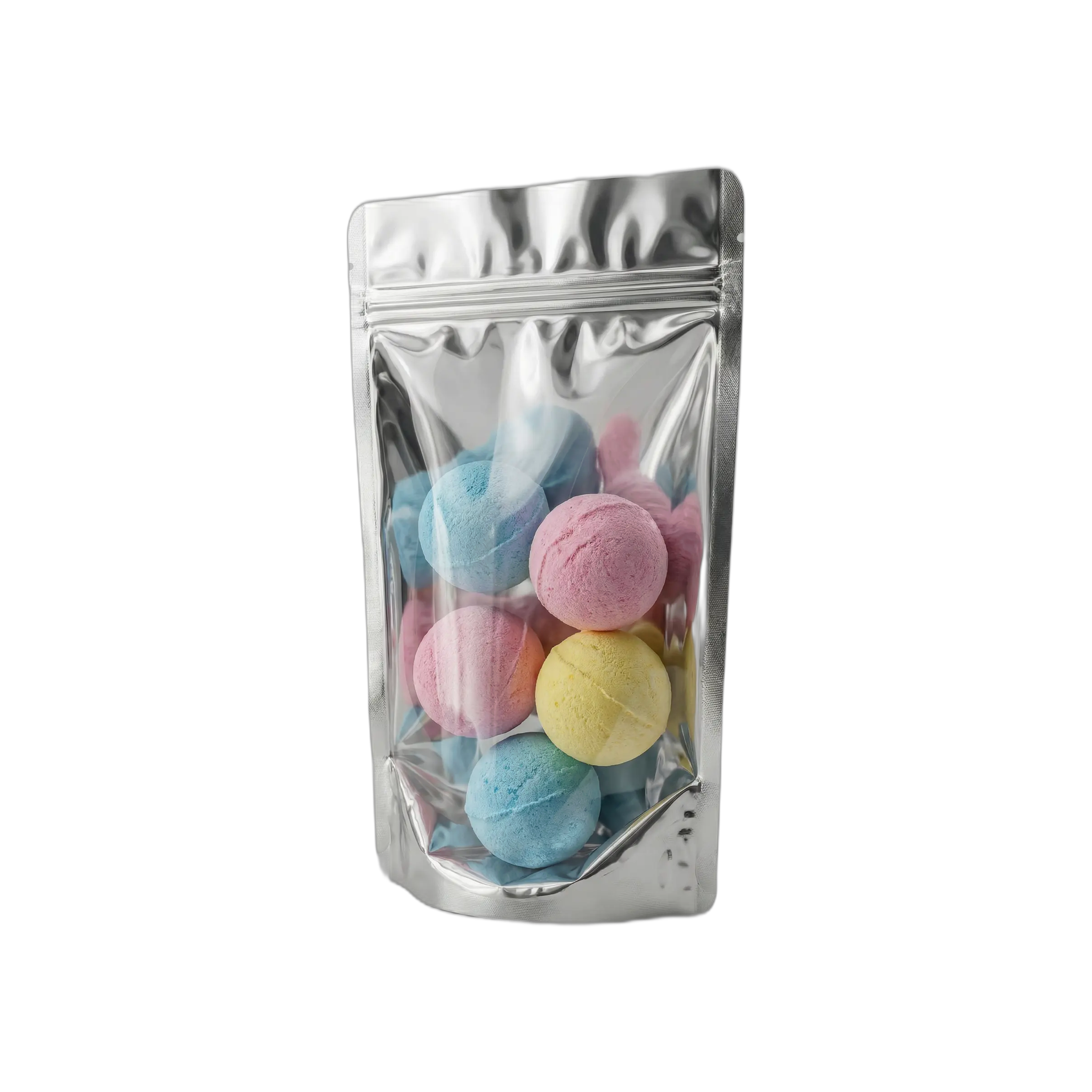 Mylar One Side Transparent Stand Up Pouch with Zip Lock