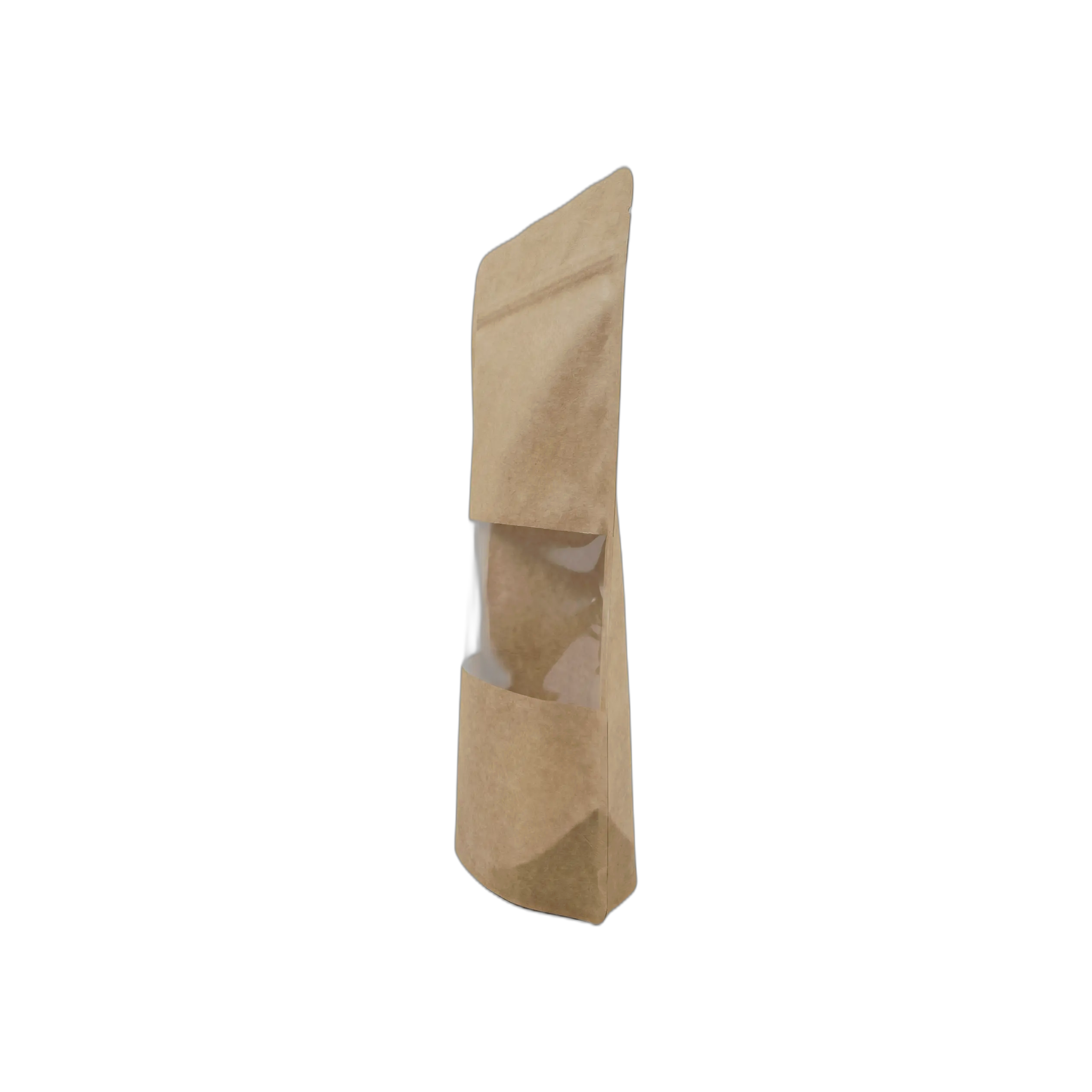 Kraft Paper Window Stand Up Sealable Pouch with Zip Lock