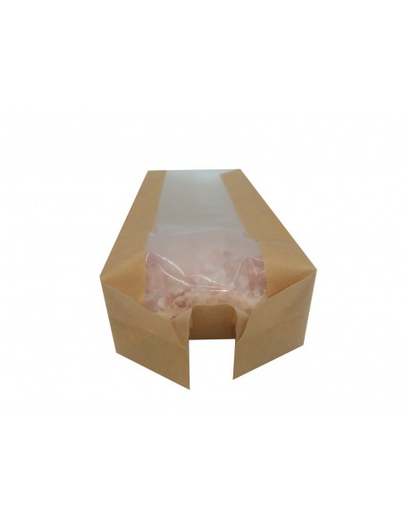 Fully Biodegradable WINDOW POUCH BAG GRIP HEAT SEAL FOR CATERING, PASTRY, FRUITS