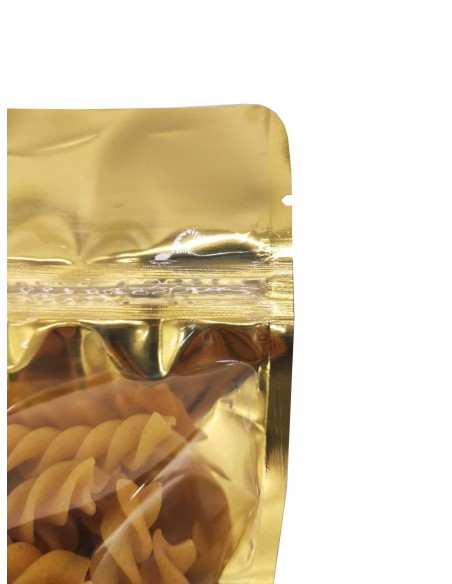 Mylar One Side Transparent Stand Up Pouch with Zip Lock