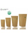 Kraft Paper Fully Biodegradable Stand Up Pouch with Zip Lock