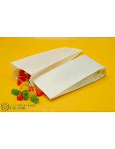 White Paper Recyclable Side Gusset Pouch