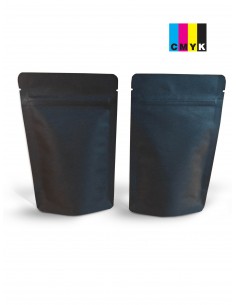 Black Matt Fully Biodegradable Stand Up Pouch With Zip Lock
