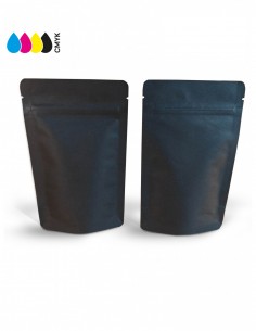 Black Matt Fully Biodegradable Stand Up Pouch With Zip Lock