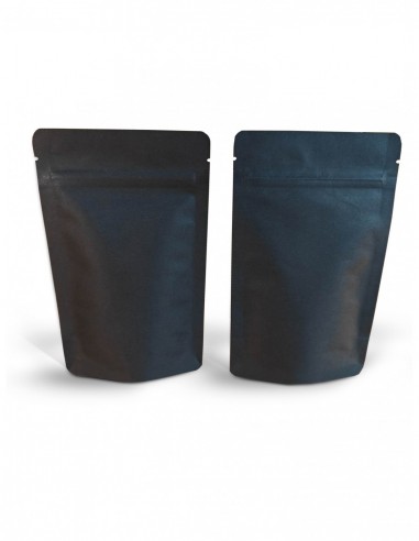 Black Matt Fully Biodegradable Stand Up Pouch With Zip Lock