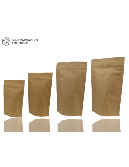 Extra Thick Kraft Paper Aluminium Stand Up Pouch with Zip Lock