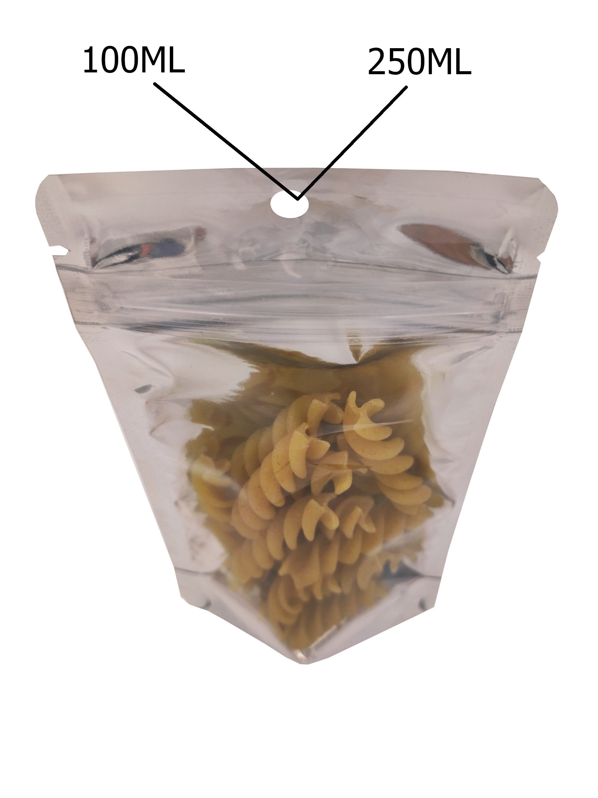 Mylar One Side Transparent Stand Up Pouch with Zip Lock
