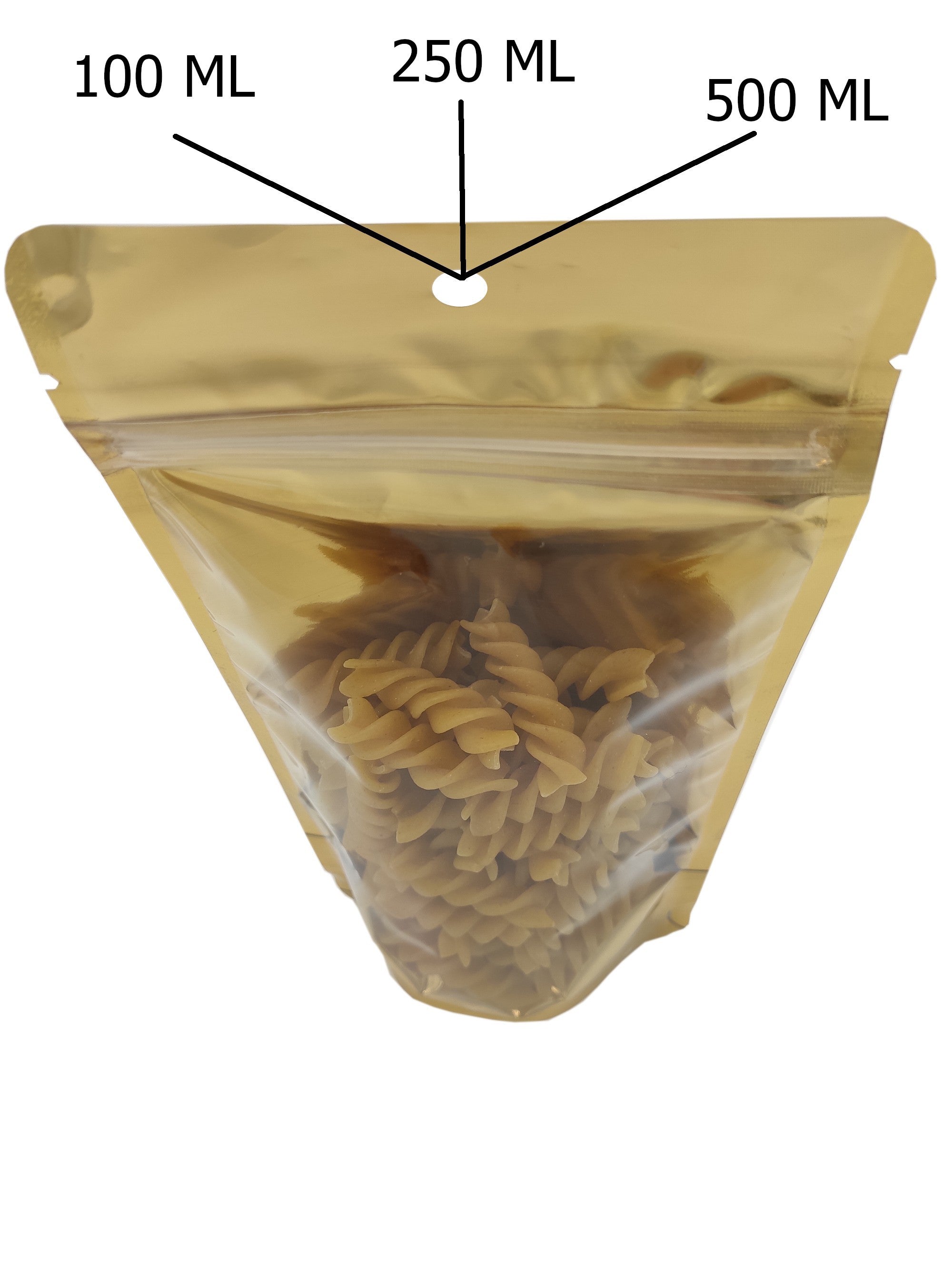 Mylar One Side Transparent Stand Up Pouch with Zip Lock