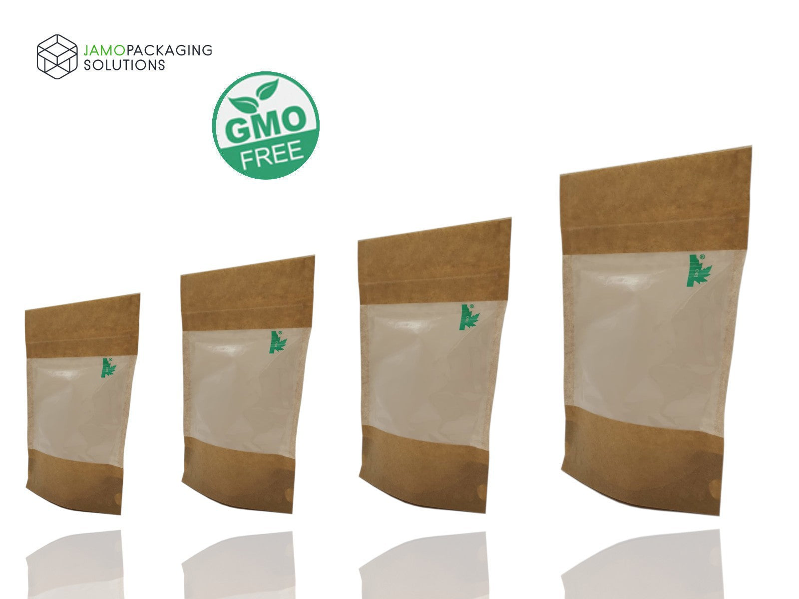 Fully Biodegradable Stand Up Pouch with Window