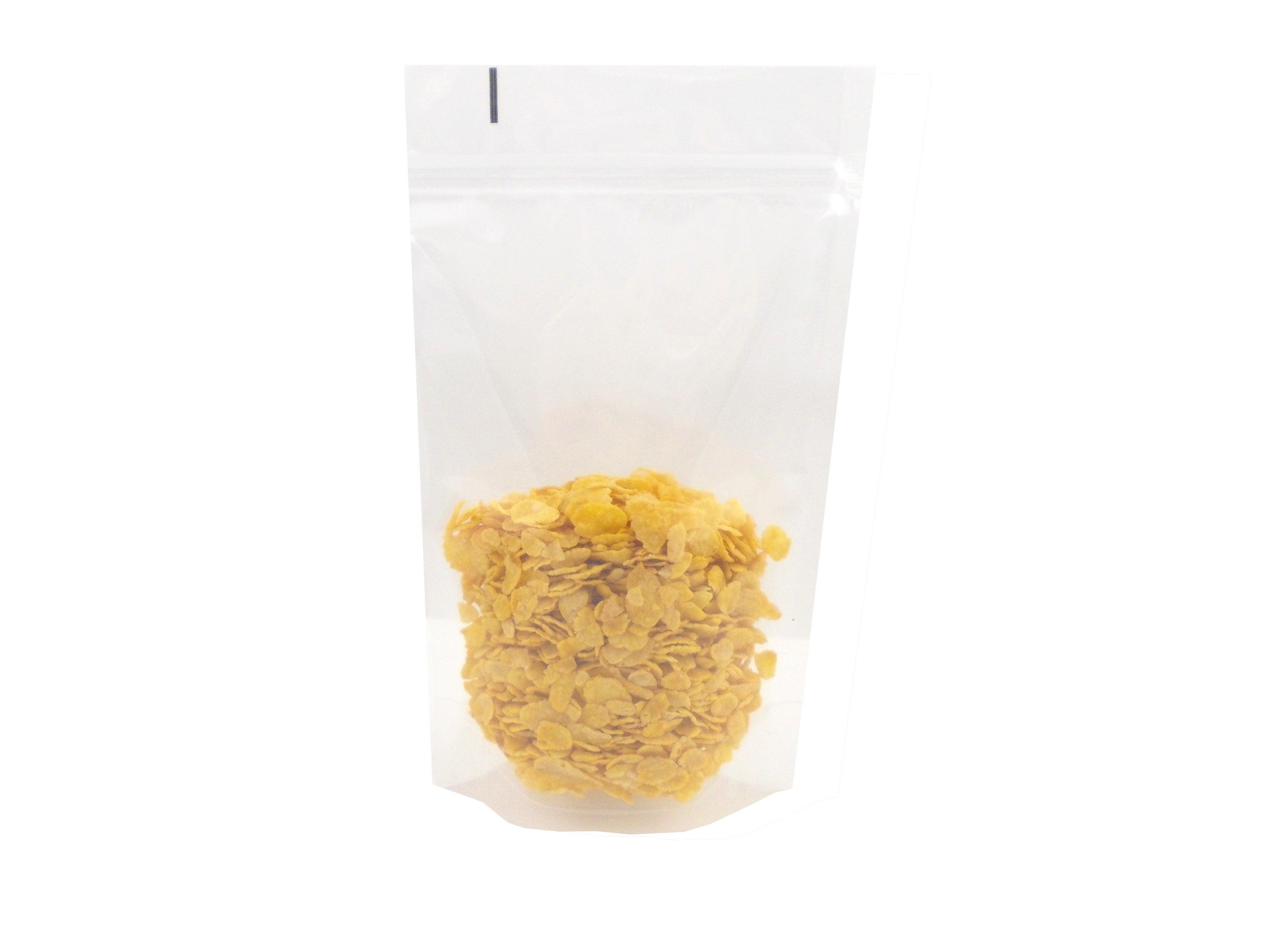 TRANSPARENT STAND UP SEALABLE POUCH ZIP LOCK/ VERY THICK 100-7000 ml