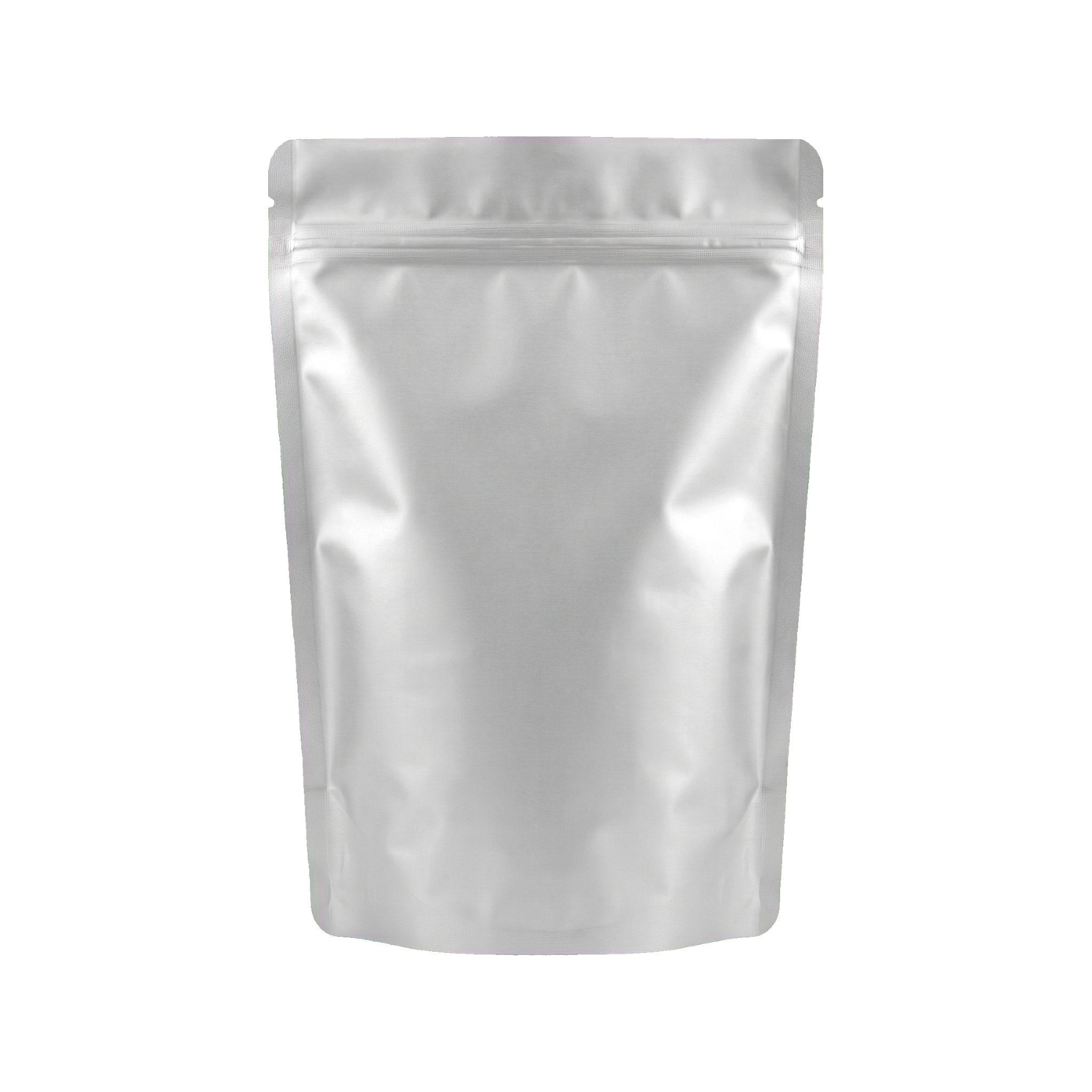 Beige Aluminium Stand Up Pouch with Zip Lock Natural Look Large